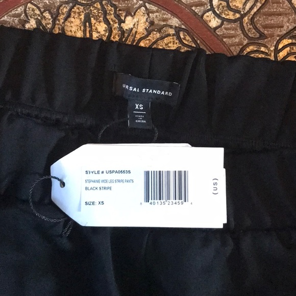 NWT Universal Standard Stephanie Wide Leg Pant with Black Stripe in XS - Picture 2 of 4